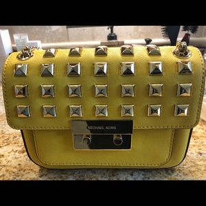 MK leather handbag w/ dust bag in yellow saffiano